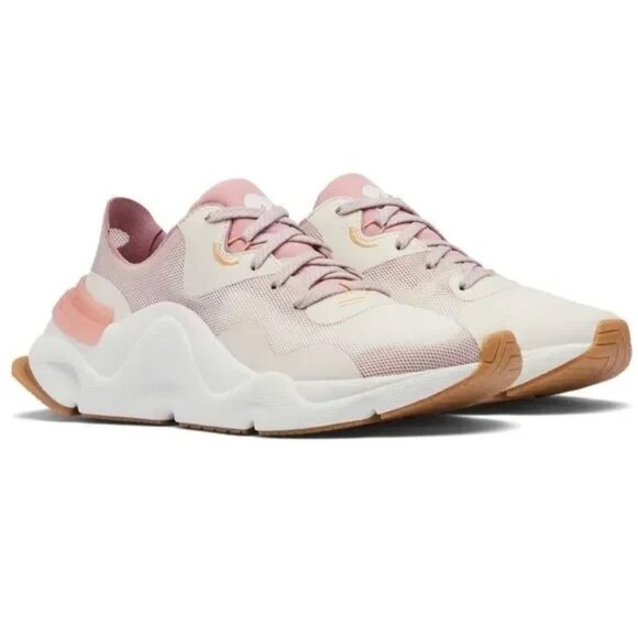 Sorel Women's Kinetic RNEGD Float Shoes Sneaker Chalk Ivory/Eraser Pink Size 8 - Picture 1 of 11